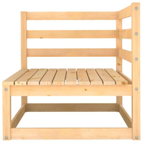 5-Piece Garden Lounge Set with Cushions Pine Wood Outdoor Patio Furniture - Image 3
