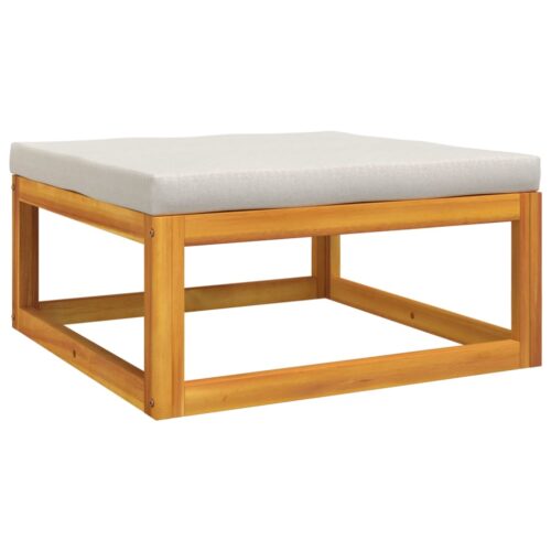5-Piece Garden Lounge Set with Light Grey Cushions Wood Timber Outdoor Patio Furniture - Image 6