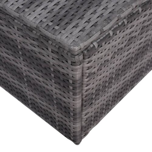 5-Piece Garden Sofa Set with Cushions & Pillows Poly Rattan Wicker Outdoor Patio Furniture Grey - Image 8