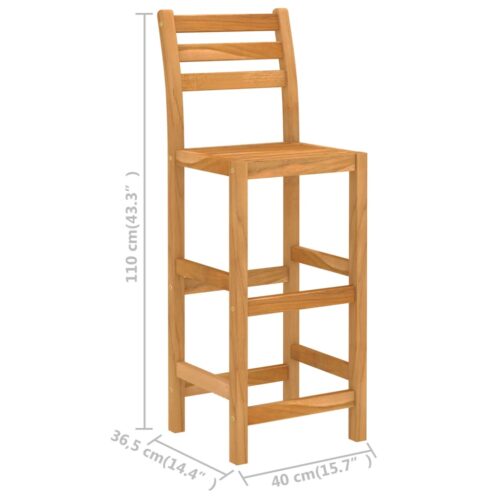 5-Piece Outdoor Bar Set Acacia Wood Timber Outdoor Patio Furniture - Image 11