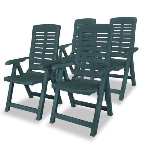 5-Piece Outdoor Dining Set Plastic Green - Image 3
