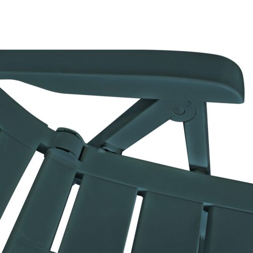 5-Piece Outdoor Dining Set Plastic Green - Image 8