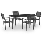 5-Piece Outdoor Dining Set Steel