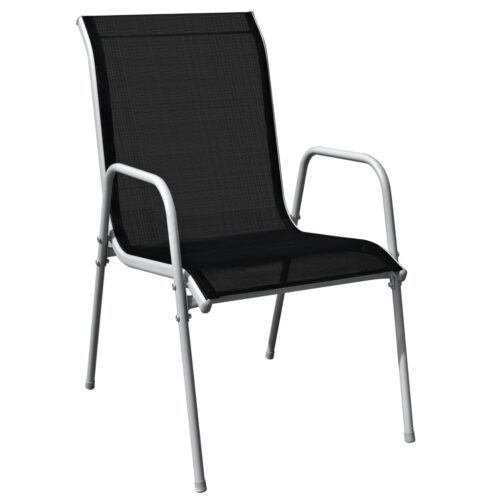 5-Piece Outdoor Dining Set Steel Black - Image 6