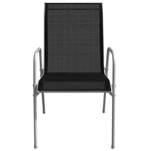 5-Piece Outdoor Dining Set Steel Black - Image 7