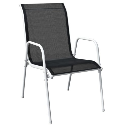 5-Piece Outdoor Dining Set Steel Black - Image 5