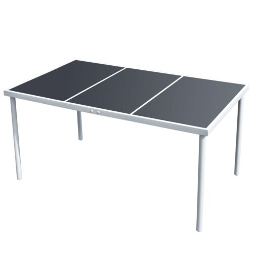 5-Piece Outdoor Dining Set Steel Black - Image 9