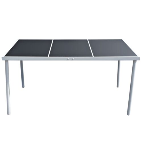 5-Piece Outdoor Dining Set Steel Black - Image 10