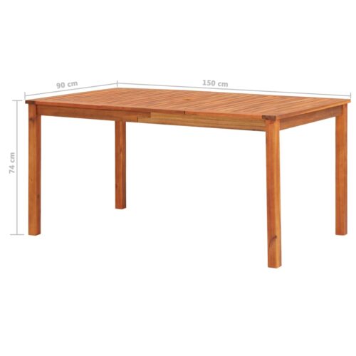 5-Piece Outdoor Dining Set with Cushions Wood Timber Outdoor Patio Furniture Acacia - Image 11