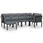 6-Piece Outdoor Sofa Set Garden Patio Lounge Chairs Furniture Setting Rattan