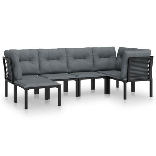6-Piece Outdoor Sofa Set Garden Patio Lounge Chairs Furniture Setting Rattan - Image 2