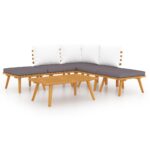 6-Piece Garden Lounge Set Acacia Wood Timber Outdoor Patio Furniture