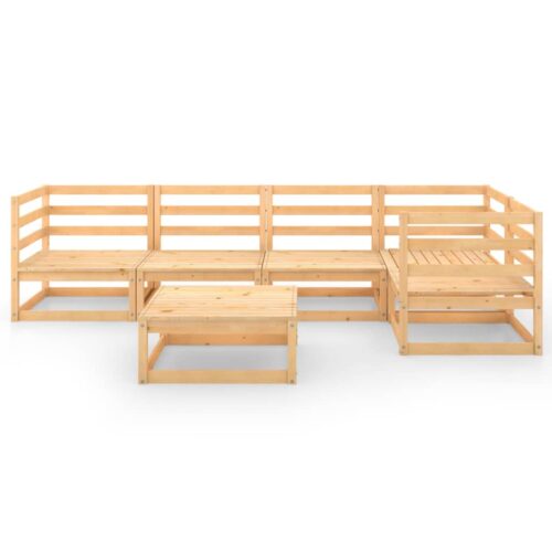 6-Piece Outdoor Sofa Set Garden Patio Lounge Chairs Furniture Solid Pine Wood - Image 4