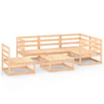 6-Piece Outdoor Sofa Set Garden Patio Lounge Chairs Furniture Solid Pine Wood