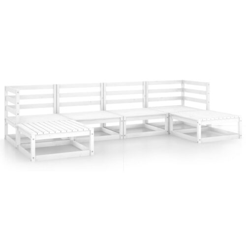 6-Piece Garden Lounge Set Pine Wood Outdoor Patio Furniture