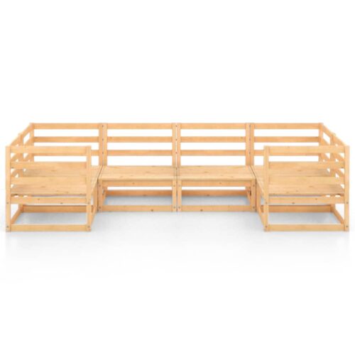 6-Piece Garden Lounge Set Pine Wood Outdoor Patio Furniture - Image 3