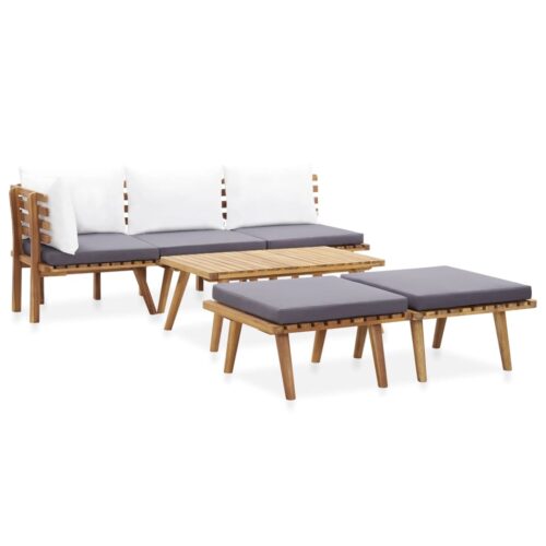 6-Piece Garden Lounge Set Wood Timber Outdoor Patio Furniture Acacia