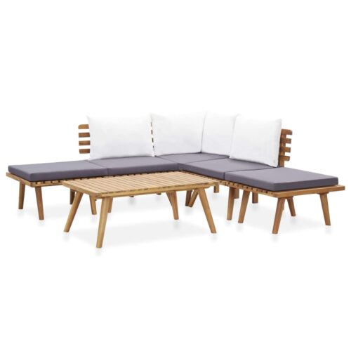 6-Piece Garden Lounge Set Wood Timber Outdoor Patio Furniture Acacia - Image 2
