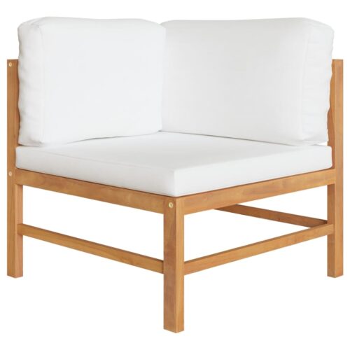 6-Piece Garden Lounge Set with Cream Cushions Acacia Wood Timber Outdoor Patio Furniture - Image 4