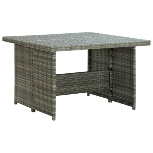 6-Piece Garden Lounge Set with Cushions Poly Rattan Wicker Outdoor Patio Furniture Black - Image 6