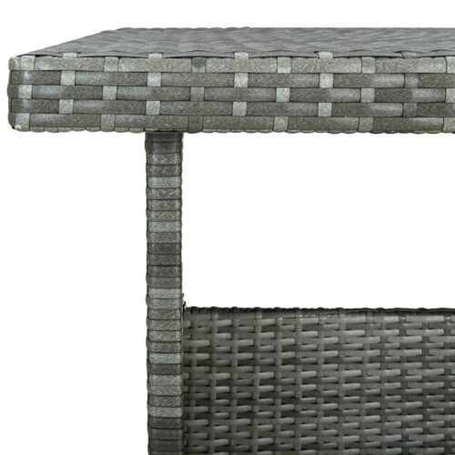 6-Piece Garden Lounge Set with Cushions Poly Rattan Wicker Outdoor Patio Furniture Black - Image 8