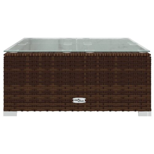 6-Piece Garden Lounge Set with Cushions Poly Rattan Wicker Outdoor Patio Furniture Brown - Image 8