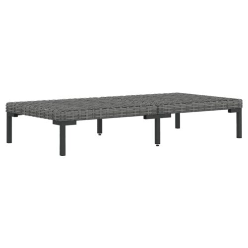 6-Piece Garden Lounge Set with Cushions Poly Rattan Wicker Outdoor Patio Furniture Dark Grey - Image 7