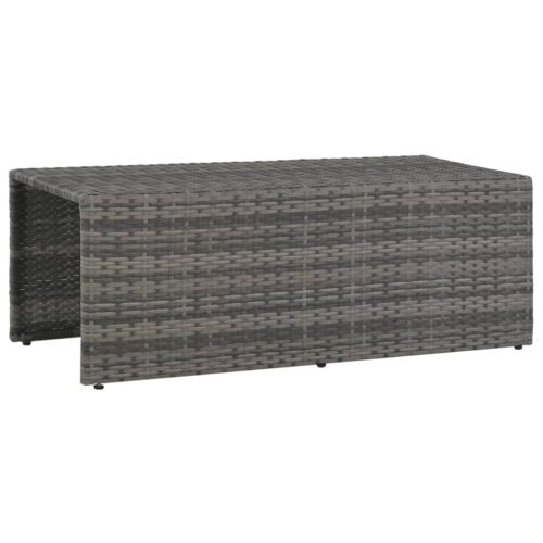 6-Piece Garden Lounge Set with Cushions Poly Rattan Wicker Outdoor Patio Furniture Grey - Image 9
