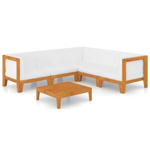 6-Piece Garden Lounge Set with Cushions Acacia Wood Timber Outdoor Patio Furniture
