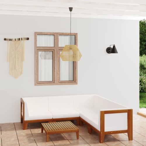 6-Piece Garden Lounge Set with Cushions Acacia Wood Timber Outdoor Patio Furniture - Image 2