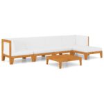 6-Piece Garden Lounge Set with Cushions Acacia Wood Timber Outdoor Patio Furniture