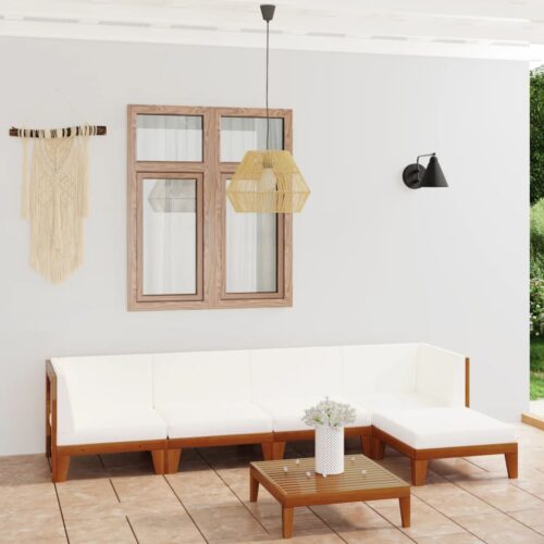6-Piece Garden Lounge Set with Cushions Acacia Wood Timber Outdoor Patio Furniture - Image 2