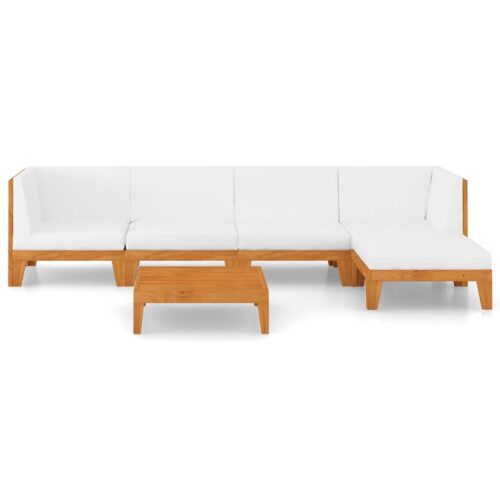 6-Piece Garden Lounge Set with Cushions Acacia Wood Timber Outdoor Patio Furniture - Image 3