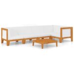 6-Piece Garden Lounge Set with Cushions Acacia Wood Timber Outdoor Patio Furniture