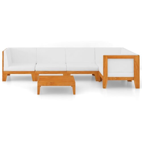 6-Piece Garden Lounge Set with Cushions Acacia Wood Timber Outdoor Patio Furniture - Image 3
