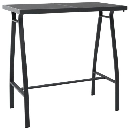 7-Piece Garden Bar Set Black Outdoor Patio Furniture - Image 3