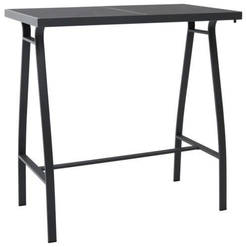 7-Piece Garden Bar Set Black Grey Outdoor Patio Furniture - Image 3