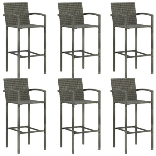 7-Piece Garden Bar Set Grey - Image 8