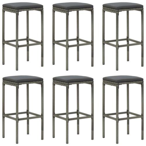 7-Piece Outdoor Bar Set Garden Patio Dining Stools Chairs Table Furniture Rattan - Image 8