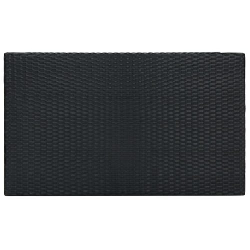 7-Piece Garden Bar Set with Cushions Poly Rattan Wicker Outdoor Patio Furniture Black - Image 11