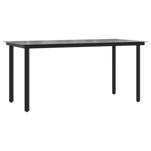 7-Piece Garden Dining Set Black Outdoor Patio Lounge Furniture - Image 7