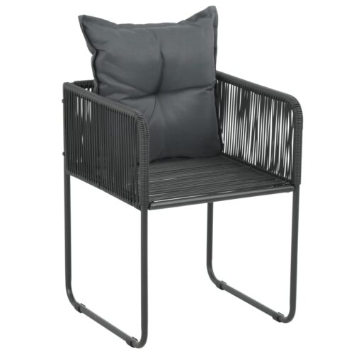 7-Piece Garden Dining Set Black Outdoor Patio Lounge Furniture - Image 6