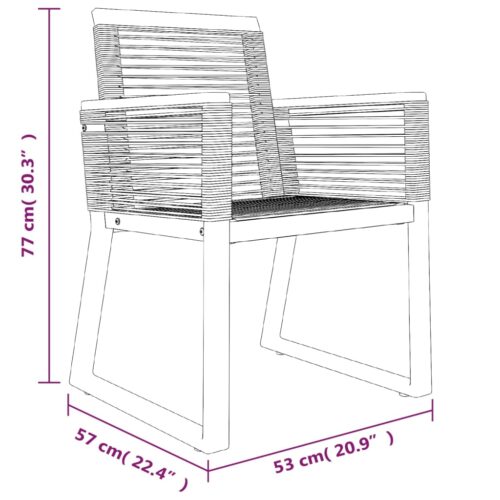 7-Piece Garden Dining Set Black Wood Poly Rattan Wicker Outdoor Patio Furniture - Image 11