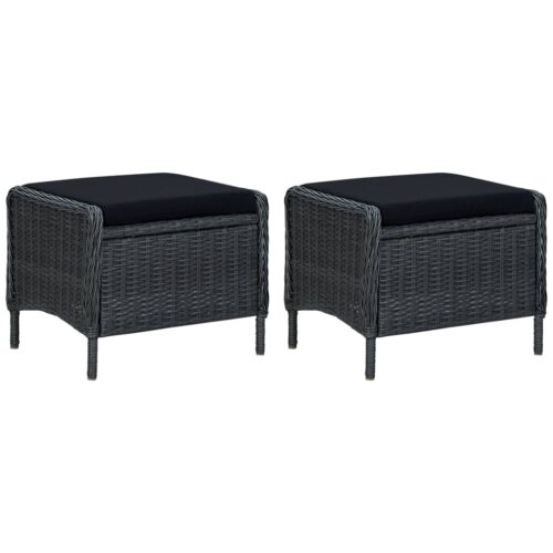7-Piece Garden Dining Set Dark Grey Outdoor Patio Lounge Furniture - Image 10