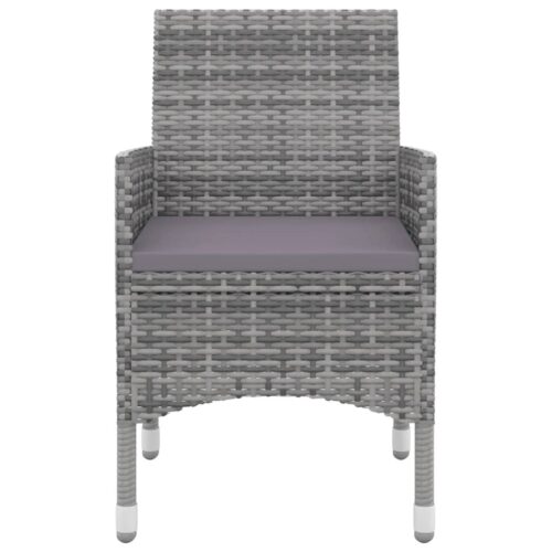 7-Piece Garden Dining Set Poly Rattan Wicker Outdoor Patio Furniture Glass - Image 4