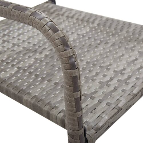 7-Piece Garden Dining Set Poly Rattan Wicker Outdoor Patio Furniture Anthracite & Grey - Image 6
