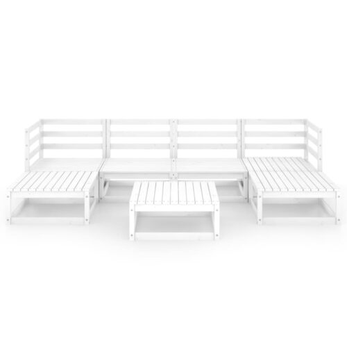 7-Piece Garden Lounge Set Pine Wood Outdoor Patio Furniture - Image 3