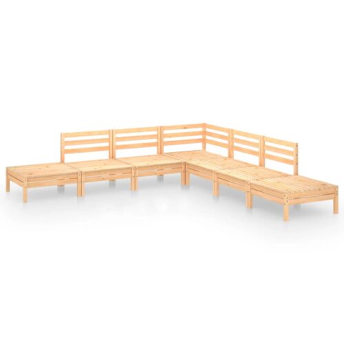 7-Piece Outdoor Sofa Set Garden Patio Lounge Chairs Furniture Solid Pine Wood