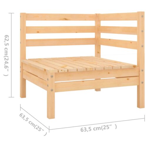 7-Piece Outdoor Sofa Set Garden Patio Lounge Chairs Furniture Solid Pine Wood - Image 6