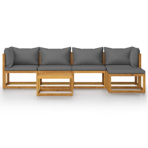 7-Piece Garden Lounge Set with Cushion Acacia Wood Timber Outdoor Patio Furniture - Image 3